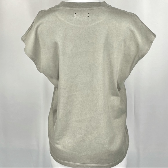 Pangaia Seaweed Fiber Cropped Shoulder Tee Grey - Picture 3 of 8